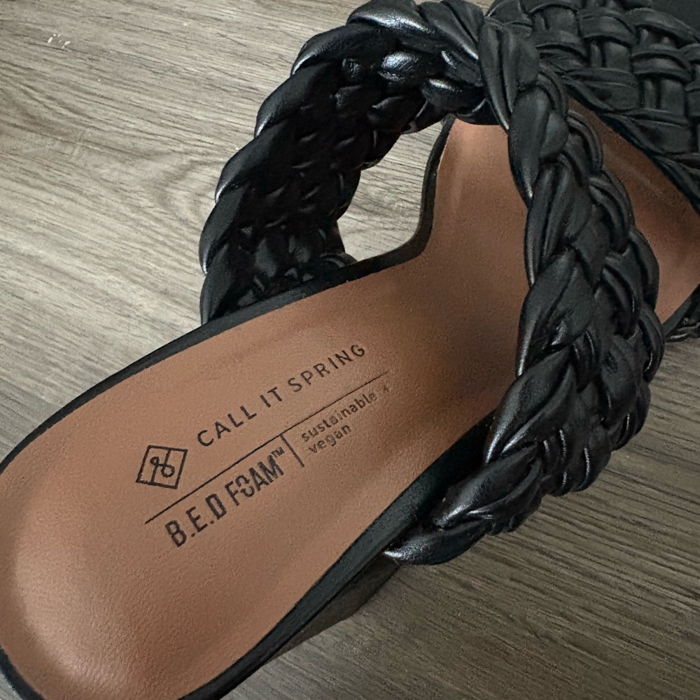 Call It Spring Black Braided Mules - Picture 5 of 5